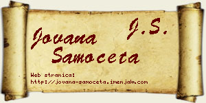 Jovana Samočeta vizit kartica